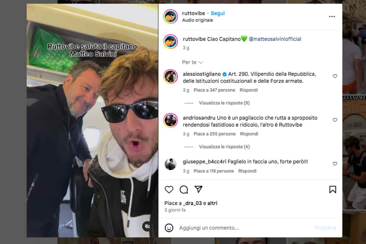 Il content creator Ruttovibe è diventato famoso per le sue "imprese".