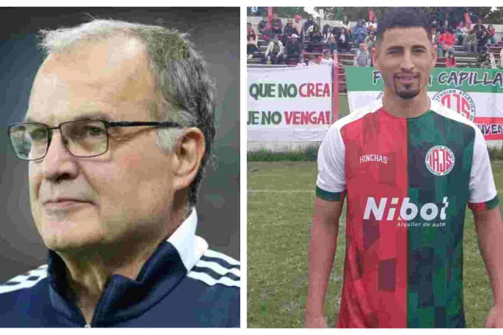 Bielsa e il giocatore dilettante Dominguez